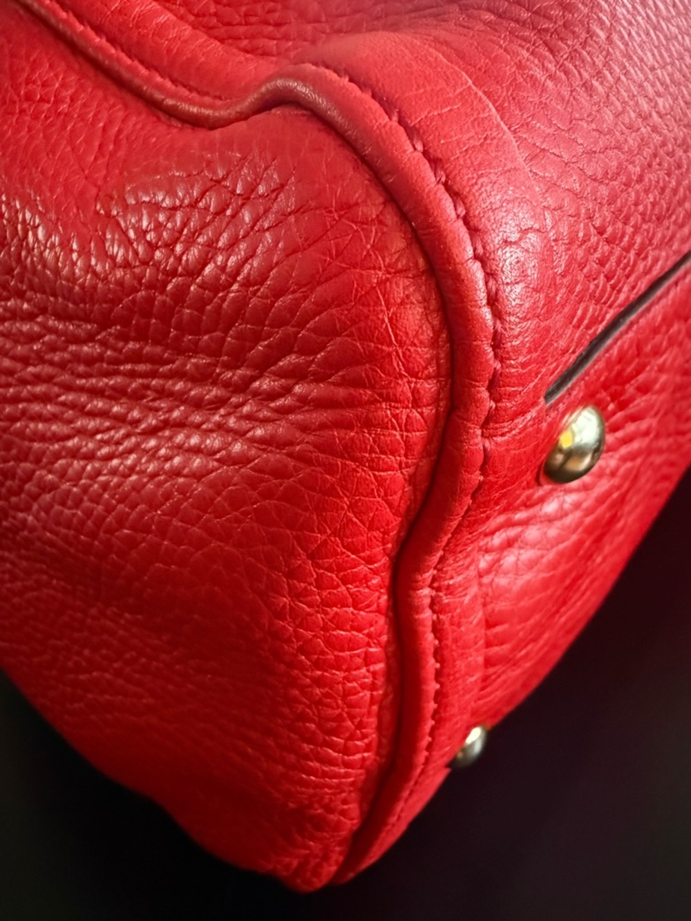 Gucci Red Leather Soho Bag with Embossed GG - Picture 10 of 12
